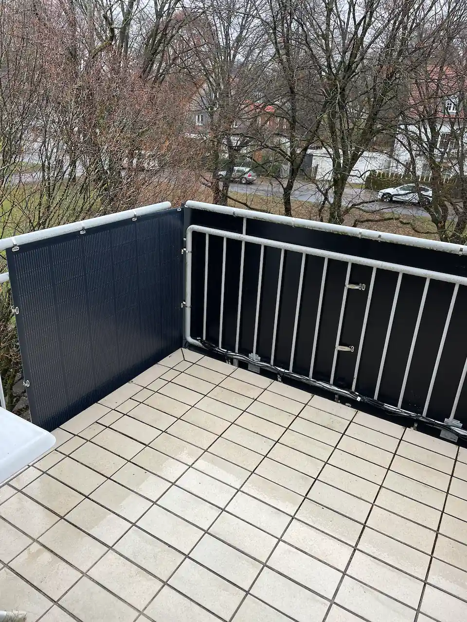 Balkonkraftwerk Gitterbalkon Projekt 2 - Rückansicht