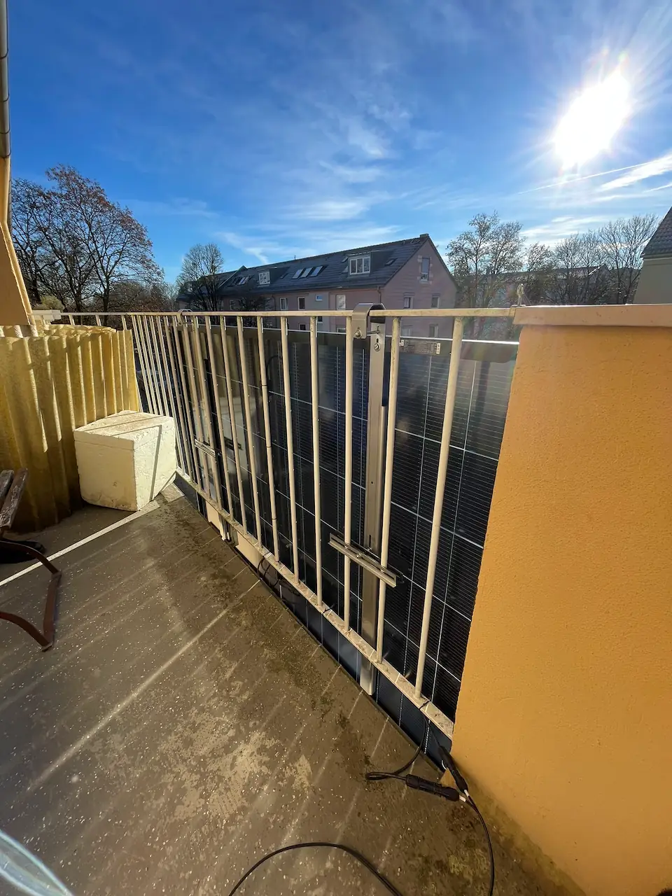 Balkonkraftwerk Gitterbalkon Projekt 4 - Rückansicht